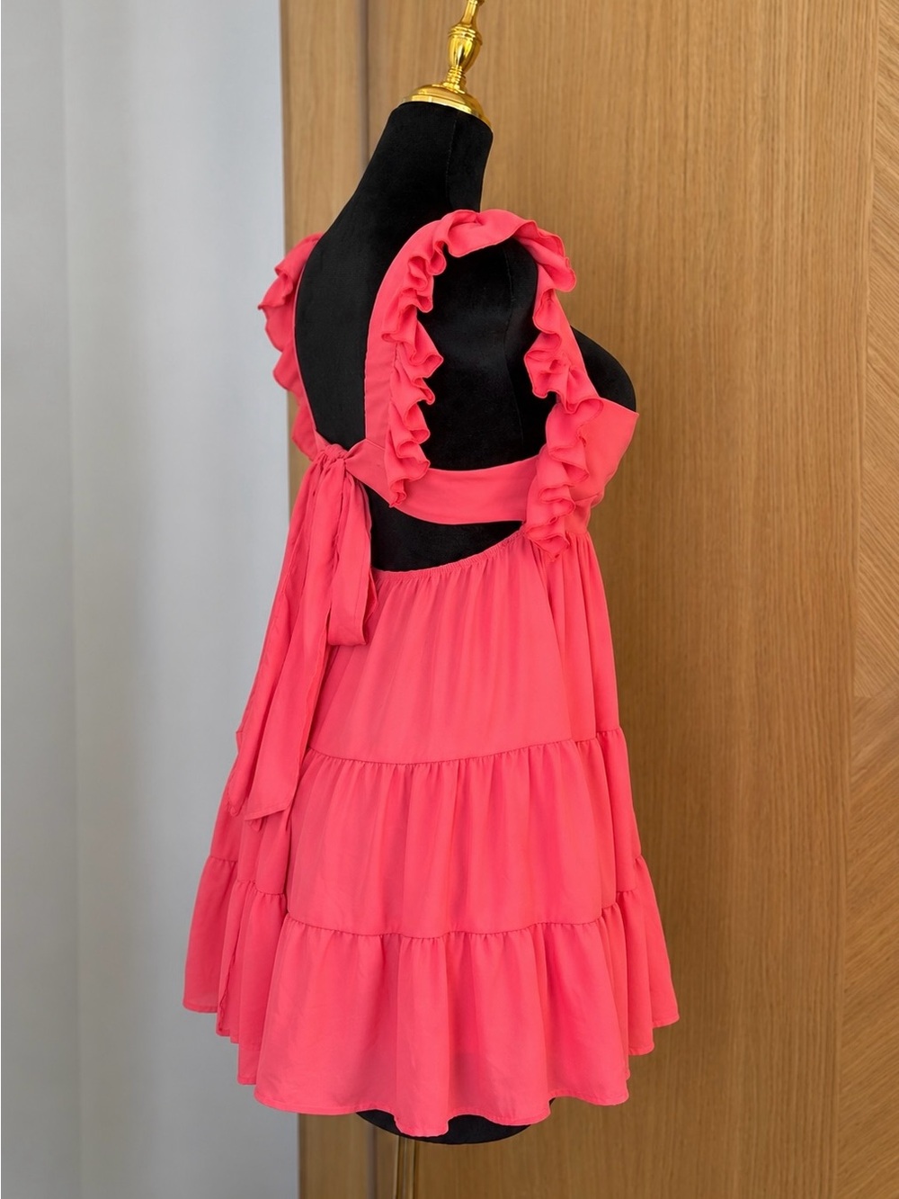 Lucy in the Sky Coquette Ruffle Babydoll Mini Dress | Sweetheart Muse - Picture 3 of 5
